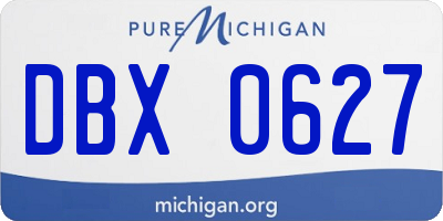 MI license plate DBX0627