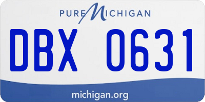 MI license plate DBX0631