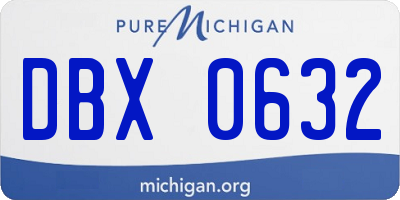 MI license plate DBX0632