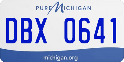 MI license plate DBX0641