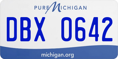 MI license plate DBX0642