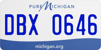 MI license plate DBX0646