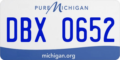 MI license plate DBX0652
