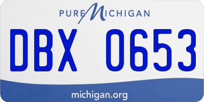 MI license plate DBX0653