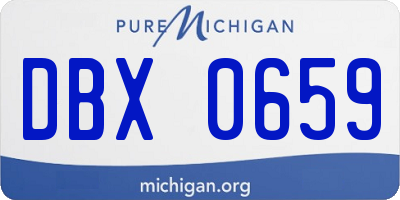 MI license plate DBX0659