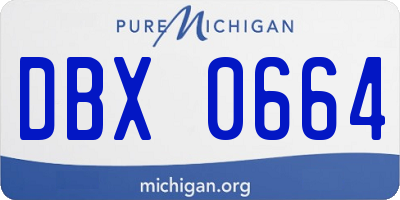 MI license plate DBX0664
