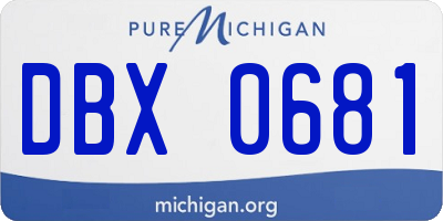 MI license plate DBX0681