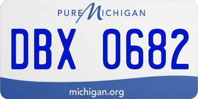 MI license plate DBX0682