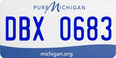 MI license plate DBX0683