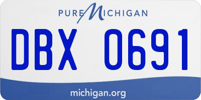 MI license plate DBX0691