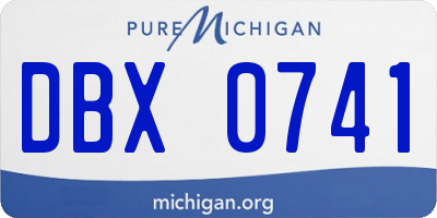 MI license plate DBX0741