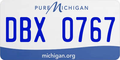 MI license plate DBX0767