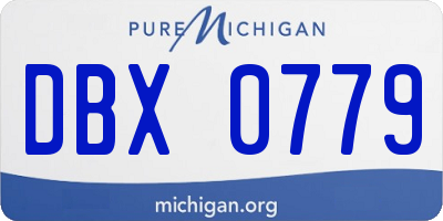 MI license plate DBX0779