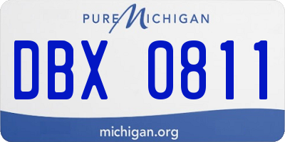 MI license plate DBX0811