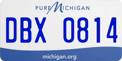 MI license plate DBX0814