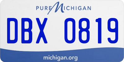 MI license plate DBX0819