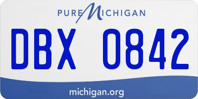 MI license plate DBX0842
