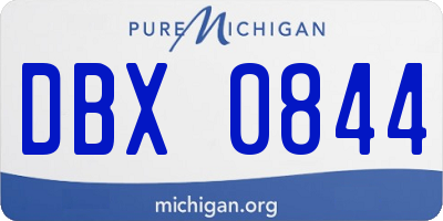 MI license plate DBX0844