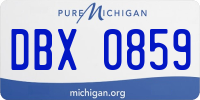 MI license plate DBX0859