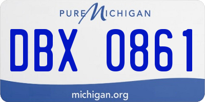 MI license plate DBX0861