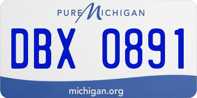 MI license plate DBX0891