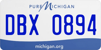 MI license plate DBX0894