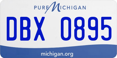 MI license plate DBX0895