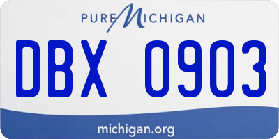 MI license plate DBX0903
