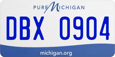 MI license plate DBX0904