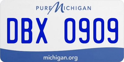 MI license plate DBX0909