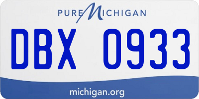 MI license plate DBX0933