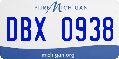MI license plate DBX0938