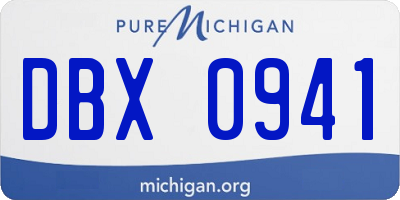MI license plate DBX0941