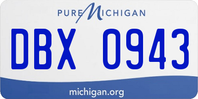 MI license plate DBX0943
