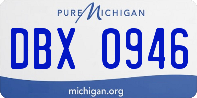 MI license plate DBX0946