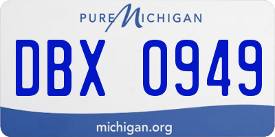 MI license plate DBX0949