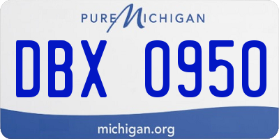 MI license plate DBX0950