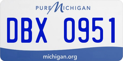 MI license plate DBX0951