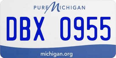 MI license plate DBX0955