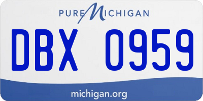 MI license plate DBX0959
