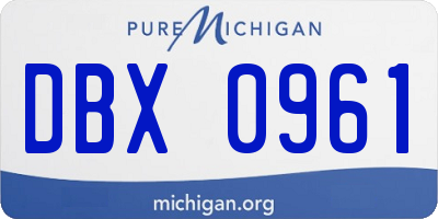 MI license plate DBX0961