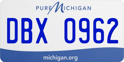 MI license plate DBX0962