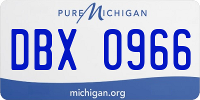 MI license plate DBX0966