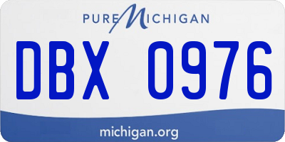 MI license plate DBX0976