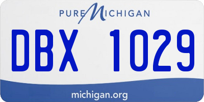 MI license plate DBX1029