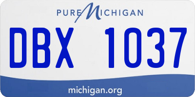 MI license plate DBX1037