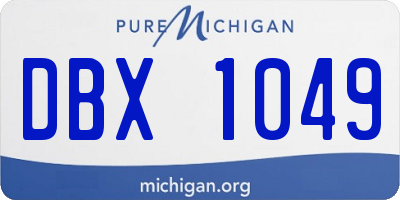 MI license plate DBX1049