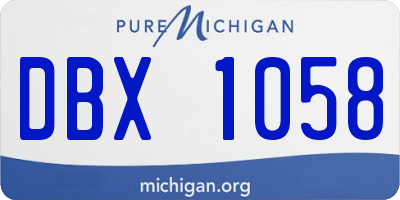 MI license plate DBX1058