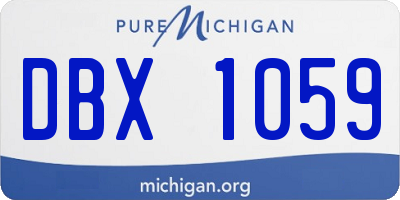 MI license plate DBX1059