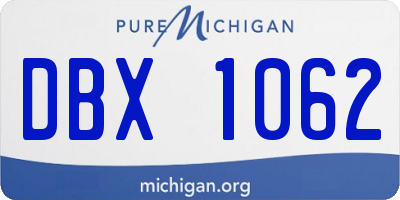 MI license plate DBX1062